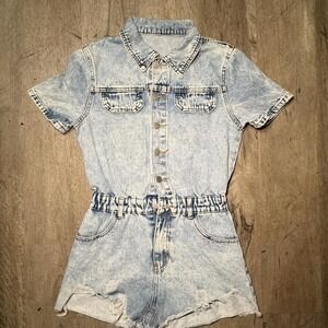 Allison Daley blue denim romper Size L